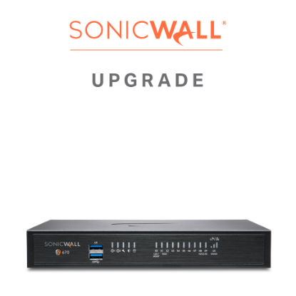 Picture of SonicWall TZ670 Promotional Tradeup with 3 YR APSS and CSE for 1 YR SIA - Basic (20 User) AND 1 YR SPA - Advanced (6 Users)